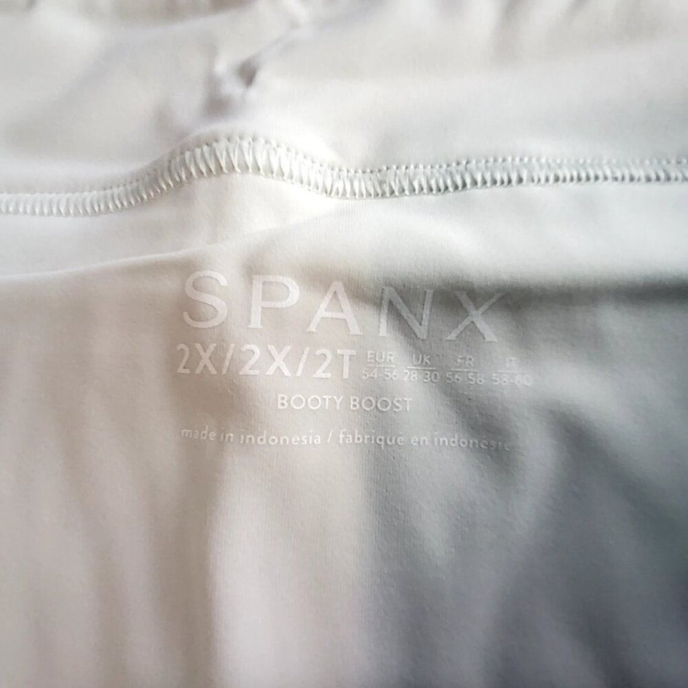 Spanx Booty Boost Knee-Length Skirt Leggings 2X White Cloud Womens Activewear - Picture 5 of 11